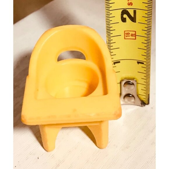 Vintage 1972 Fisher Price Lov Toys Yellow Rocking Horse Chair Dollhouse Furnitur - Picture 13 of 14